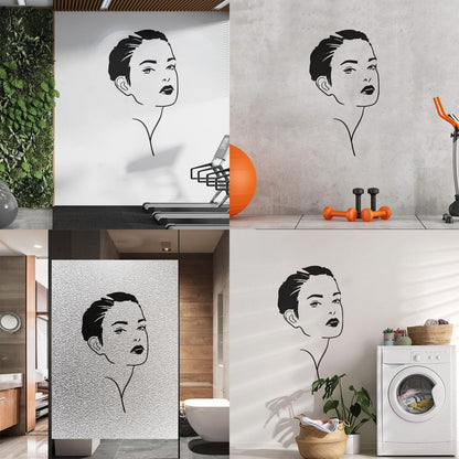Mural And Wall Vinyl Decal Beautiful Woman Face Girl Lady Make Up Can Modify And Add Information