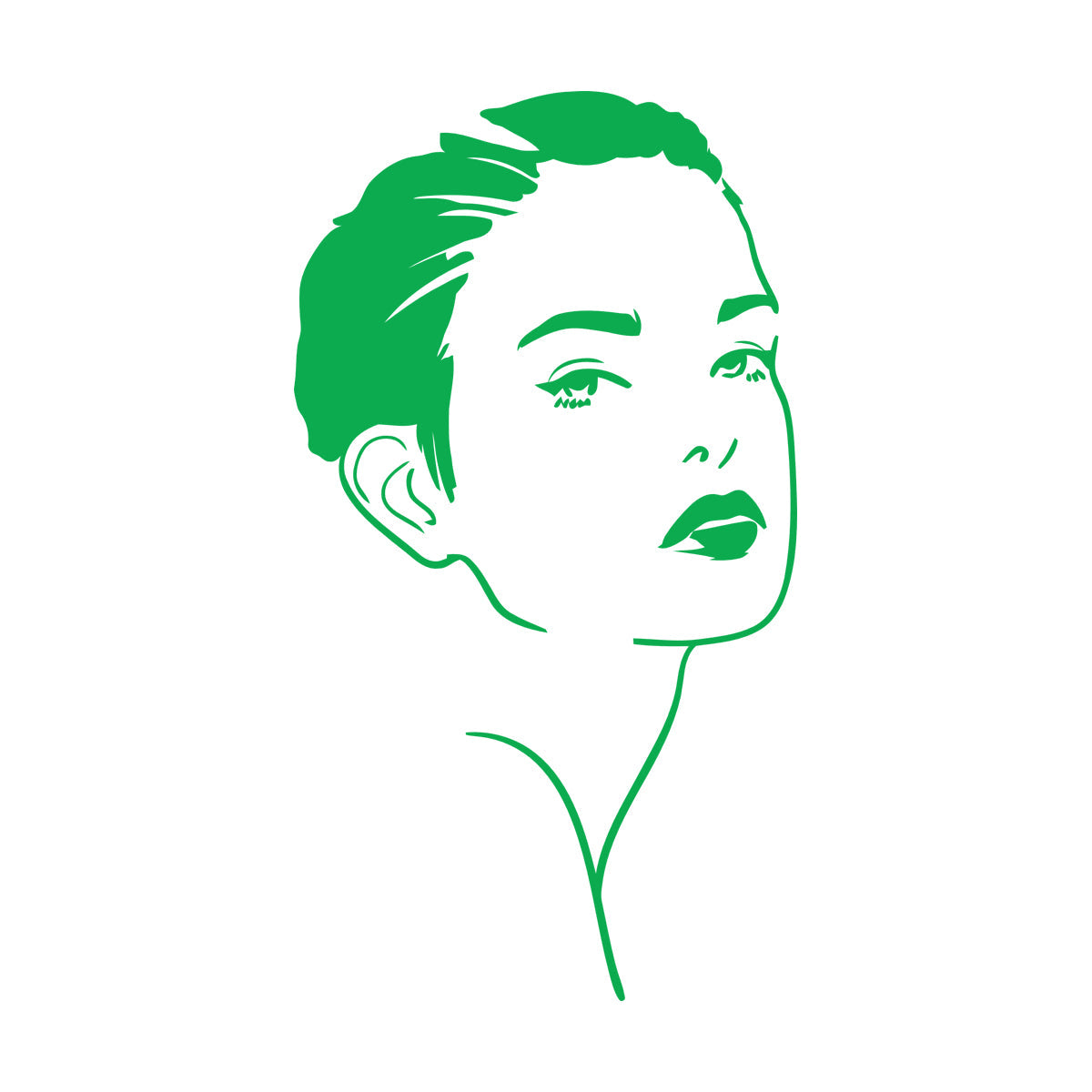 Mural And Wall Vinyl Decal Beautiful Woman Face Girl Lady Make Up Can Modify And Add Information