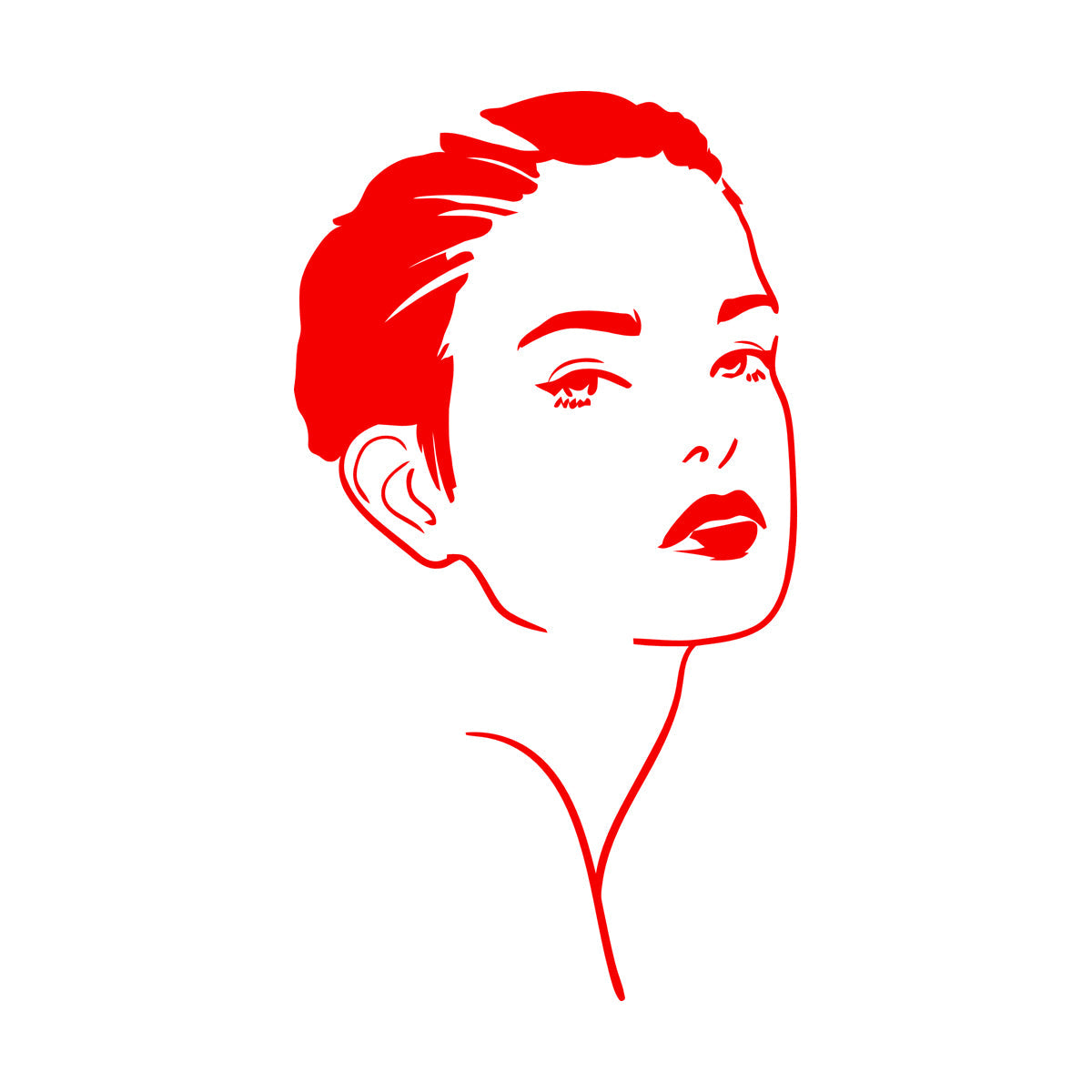 Mural And Wall Vinyl Decal Beautiful Woman Face Girl Lady Make Up Can Modify And Add Information