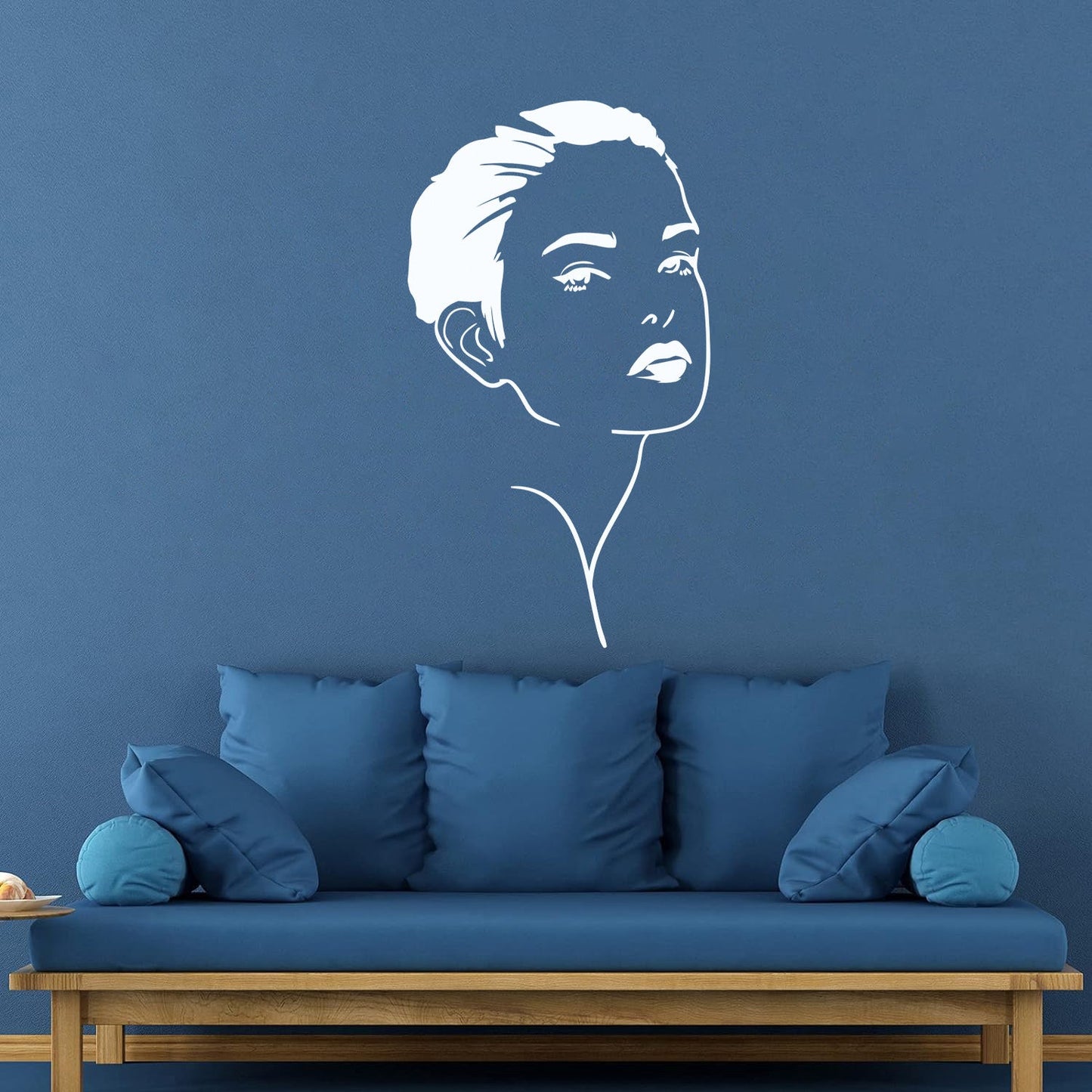 Mural And Wall Vinyl Decal Beautiful Woman Face Girl Lady Make Up Can Modify And Add Information