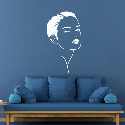 Mural And Wall Vinyl Decal Beautiful Woman Face Girl Lady Make Up Can Modify And Add Information