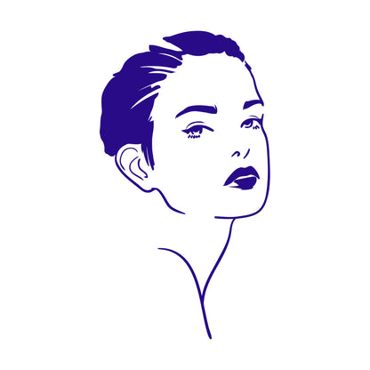 Mural And Wall Vinyl Decal Beautiful Woman Face Girl Lady Make Up Can Modify And Add Information