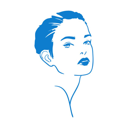 Mural And Wall Vinyl Decal Beautiful Woman Face Girl Lady Make Up Can Modify And Add Information