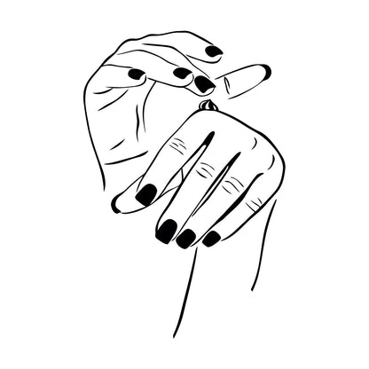 Wall Decals Paster Paper Beauty Salon Cosmetics Hand Woman Girl Multi Color Selection