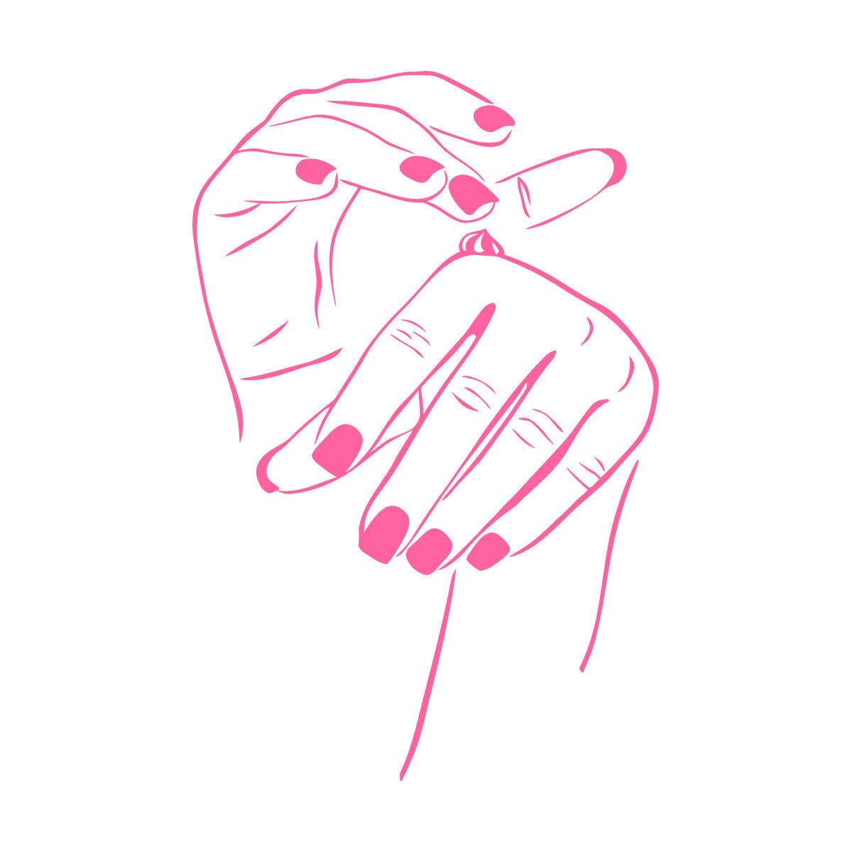 Wall Decals Paster Paper Beauty Salon Cosmetics Hand Woman Girl Multi Color Selection