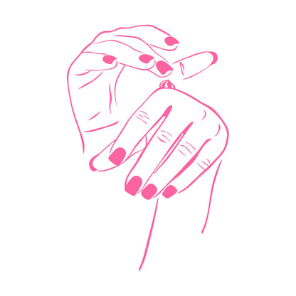 Wall Decals Paster Paper Beauty Salon Cosmetics Hand Woman Girl Multi Color Selection