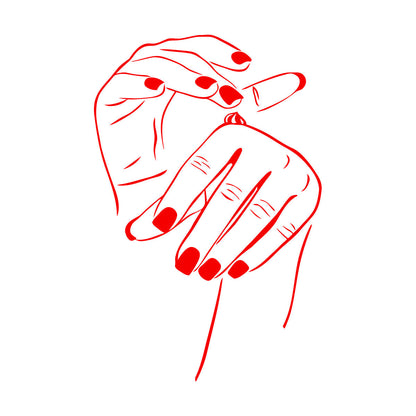 Wall Decals Paster Paper Beauty Salon Cosmetics Hand Woman Girl Multi Color Selection