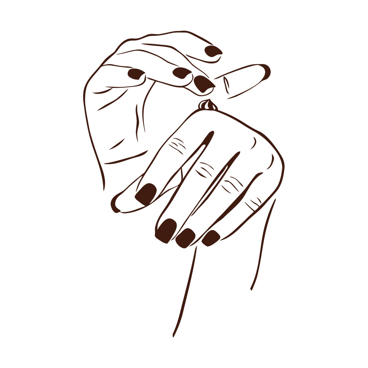 Wall Decals Paster Paper Beauty Salon Cosmetics Hand Woman Girl Multi Color Selection