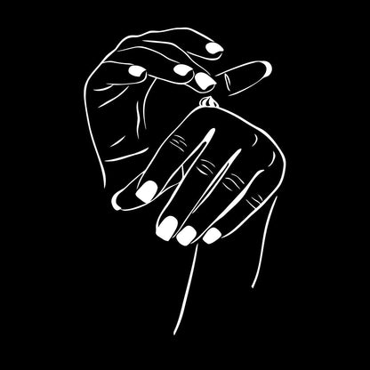 Wall Decals Paster Paper Beauty Salon Cosmetics Hand Woman Girl Multi Color Selection