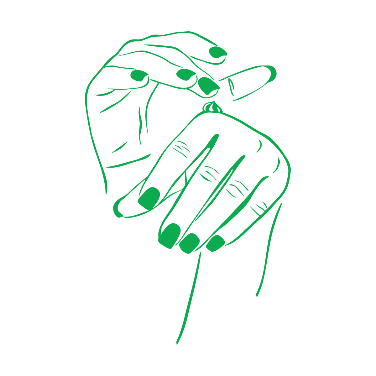 Wall Decals Paster Paper Beauty Salon Cosmetics Hand Woman Girl Multi Color Selection