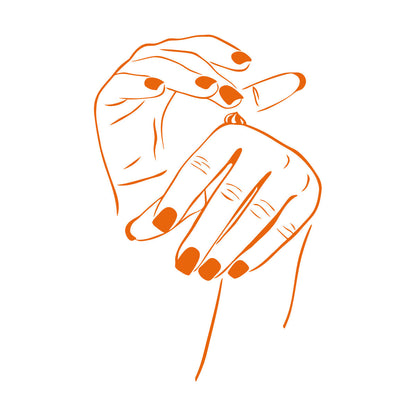 Wall Decals Paster Paper Beauty Salon Cosmetics Hand Woman Girl Multi Color Selection