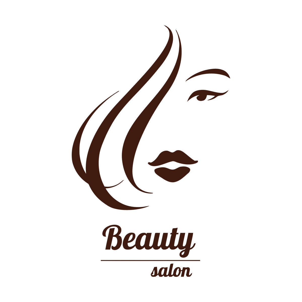 Vinyl Wall Stickers Beauty Salon Hair Spa Hairdresser Woman Girl Equipped With Transfer Film Kit