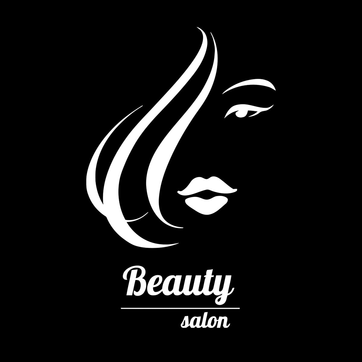 Vinyl Wall Stickers Beauty Salon Hair Spa Hairdresser Woman Girl Equipped With Transfer Film Kit
