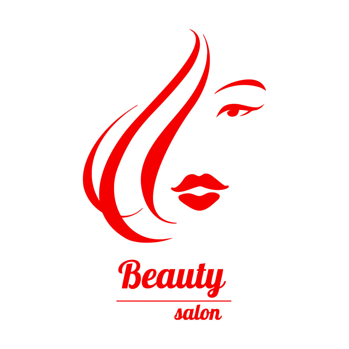 Vinyl Wall Stickers Beauty Salon Hair Spa Hairdresser Woman Girl Equipped With Transfer Film Kit