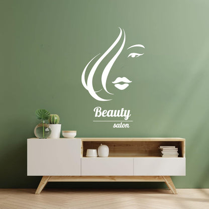 Vinyl Wall Stickers Beauty Salon Hair Spa Hairdresser Woman Girl Equipped With Transfer Film Kit