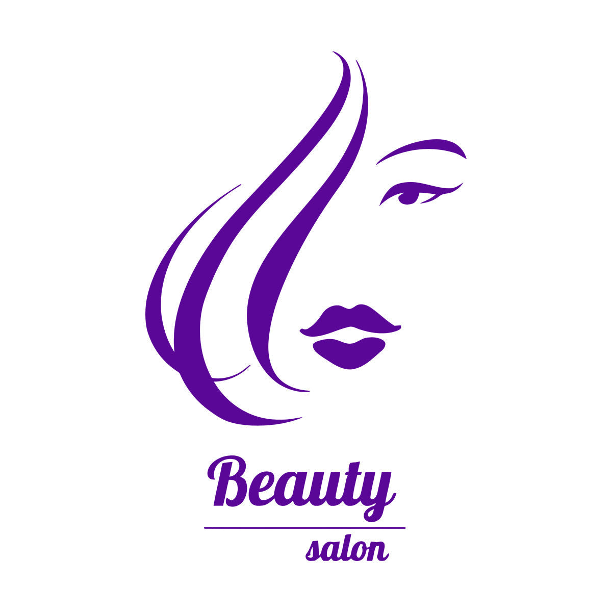 Vinyl Wall Stickers Beauty Salon Hair Spa Hairdresser Woman Girl Equipped With Transfer Film Kit