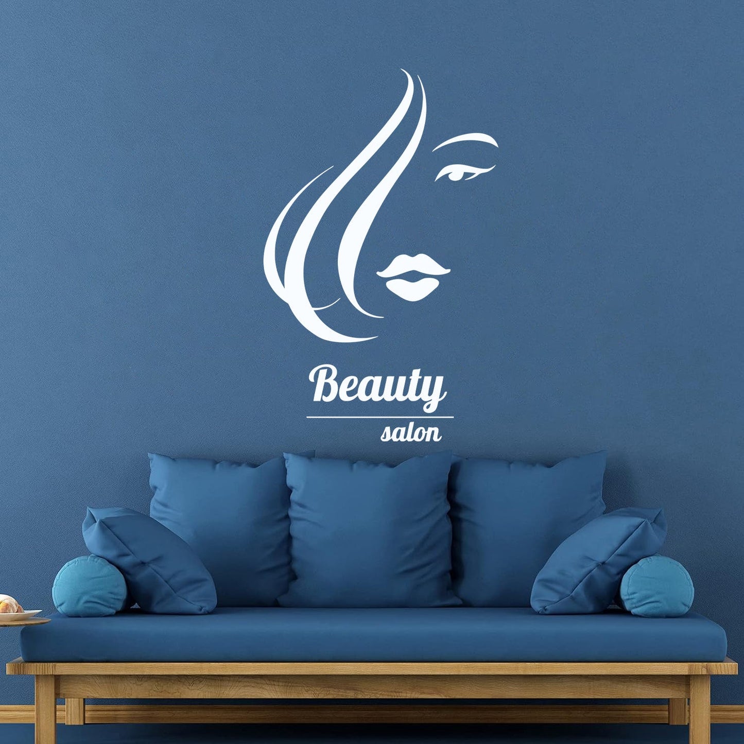 Vinyl Wall Stickers Beauty Salon Hair Spa Hairdresser Woman Girl Equipped With Transfer Film Kit