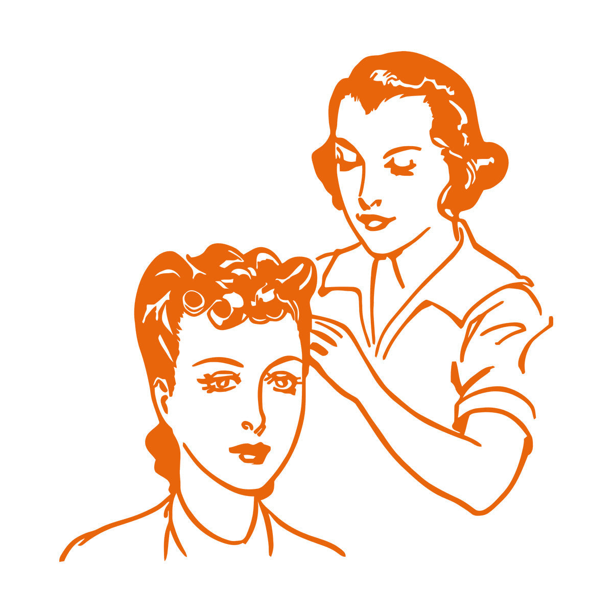 Beauty Salon Hair Spa Woman Stylist Retro Girls Wall Decals Easy Installation