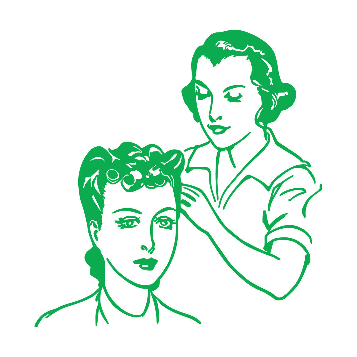 Beauty Salon Hair Spa Woman Stylist Retro Girls Wall Decals Easy Installation