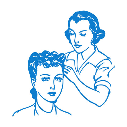 Beauty Salon Hair Spa Woman Stylist Retro Girls Wall Decals Easy Installation