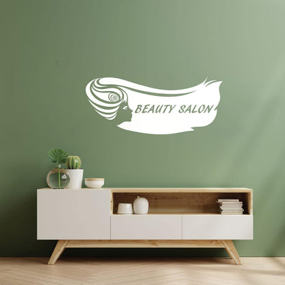 Vinyl Wall Decals Beauty Salon Hair Woman Girl Barbershop Stylist Art Mural Painting