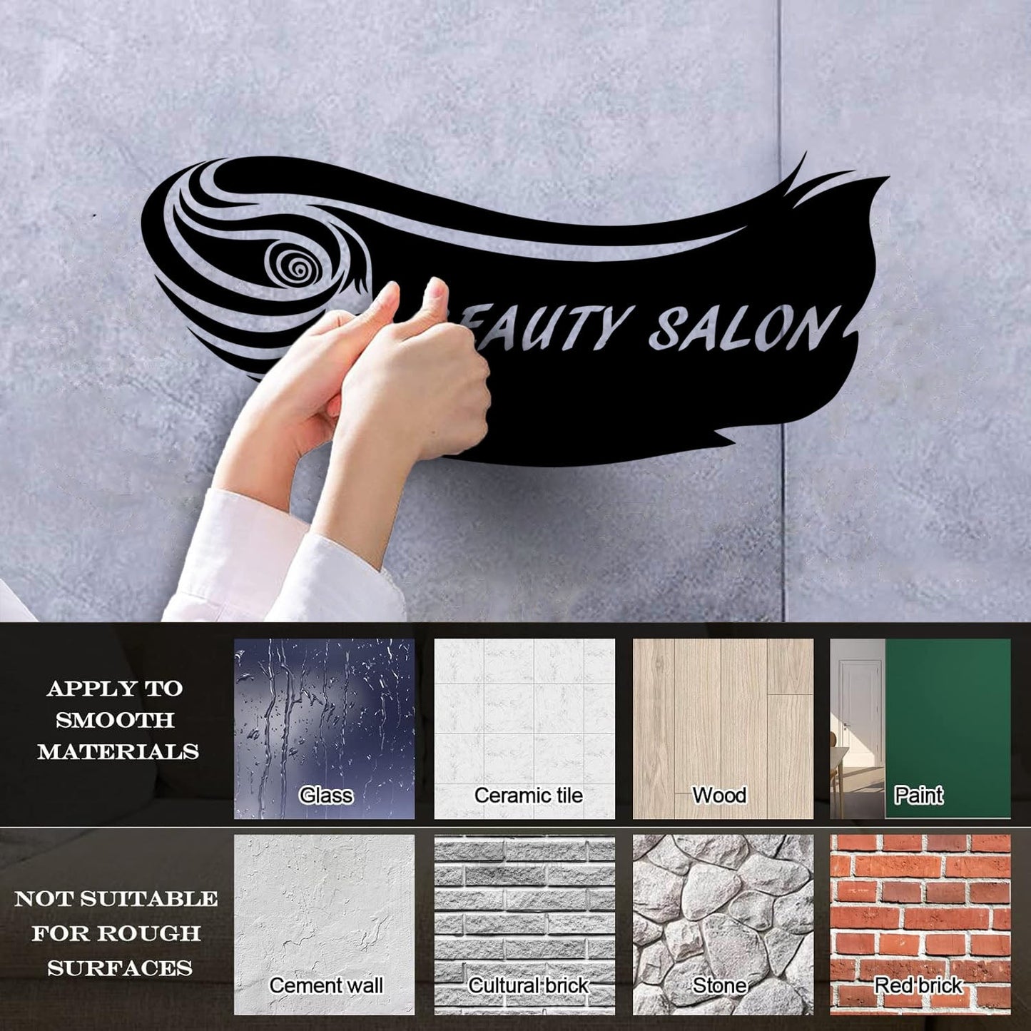 Vinyl Wall Decals Beauty Salon Hair Woman Girl Barbershop Stylist Art Mural Painting