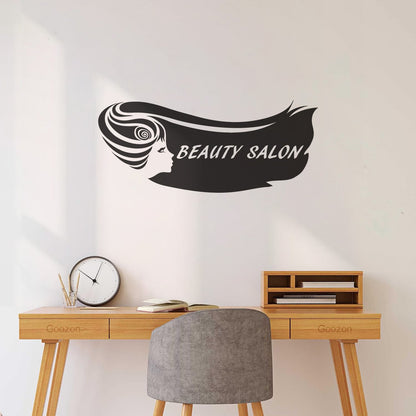 Vinyl Wall Decals Beauty Salon Hair Woman Girl Barbershop Stylist Art Mural Painting