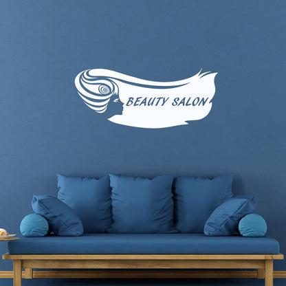 Vinyl Wall Decals Beauty Salon Hair Woman Girl Barbershop Stylist Art Mural Painting