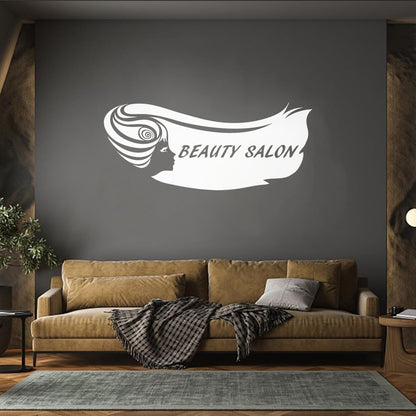 Vinyl Wall Decals Beauty Salon Hair Woman Girl Barbershop Stylist Art Mural Painting