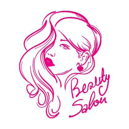 Engraving Decals Beauty Salon Hair Woman Girl Multiple Size Options