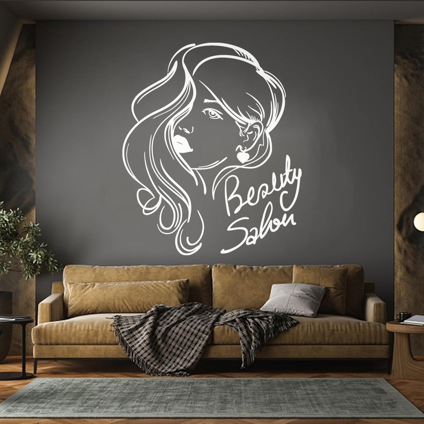 Engraving Decals Beauty Salon Hair Woman Girl Multiple Size Options