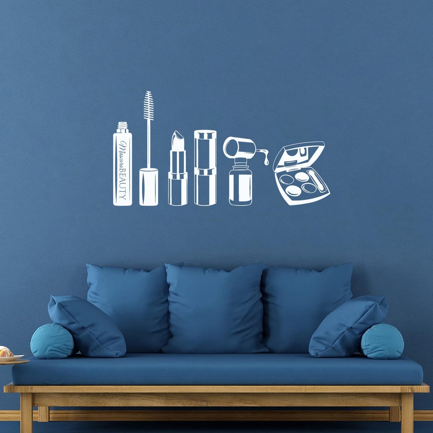 Mural And Wall Vinyl Decal Beauty Salon Mascara Stylist Woman Waterproof