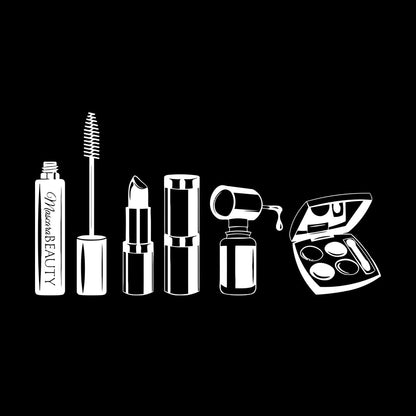 Mural And Wall Vinyl Decal Beauty Salon Mascara Stylist Woman Waterproof