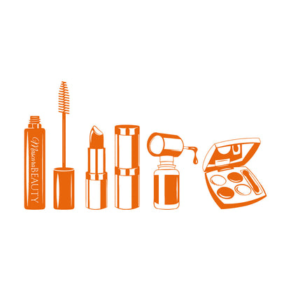 Mural And Wall Vinyl Decal Beauty Salon Mascara Stylist Woman Waterproof