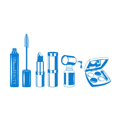 Mural And Wall Vinyl Decal Beauty Salon Mascara Stylist Woman Waterproof