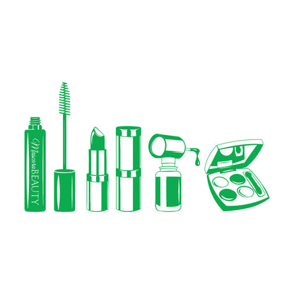 Mural And Wall Vinyl Decal Beauty Salon Mascara Stylist Woman Waterproof