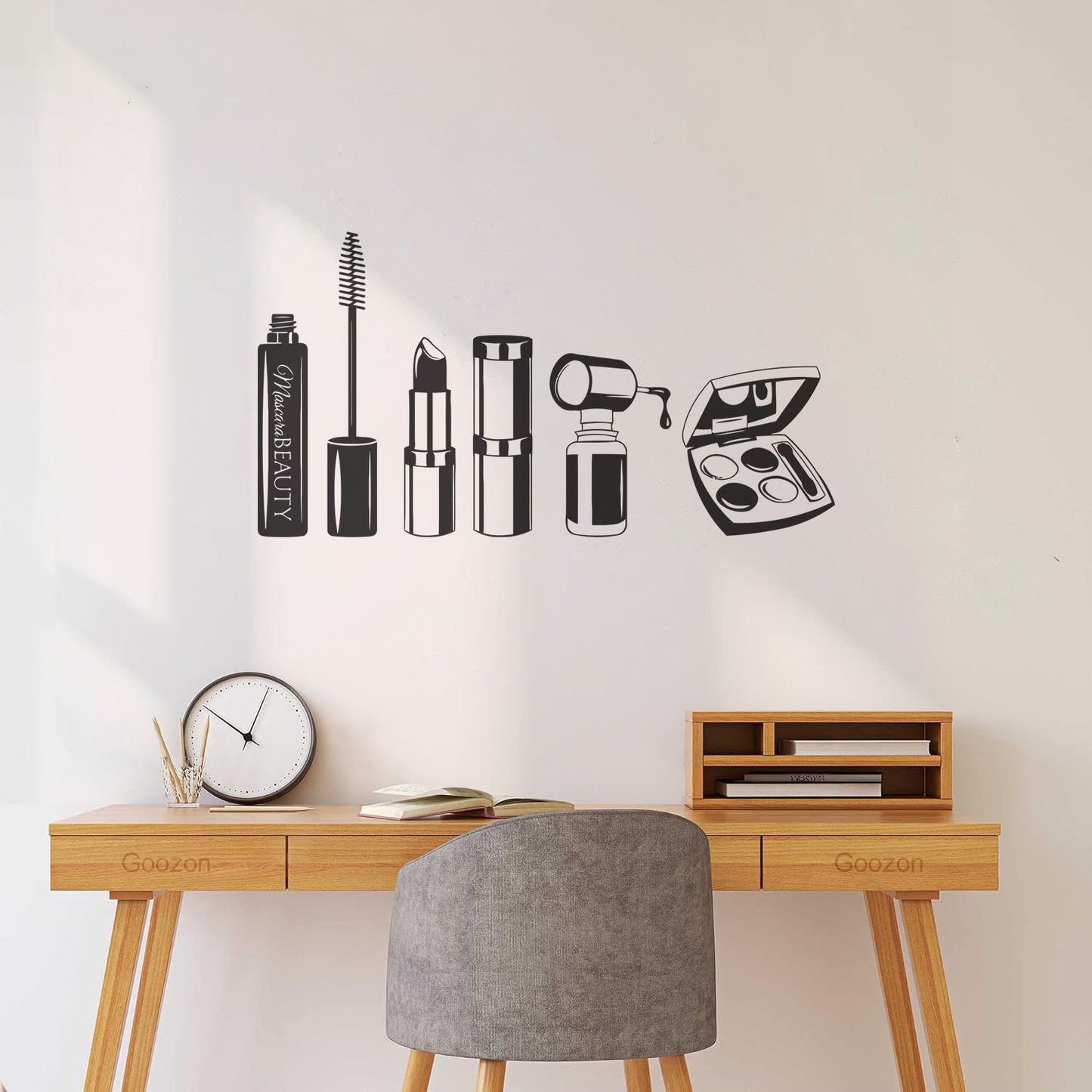 Mural And Wall Vinyl Decal Beauty Salon Mascara Stylist Woman Waterproof