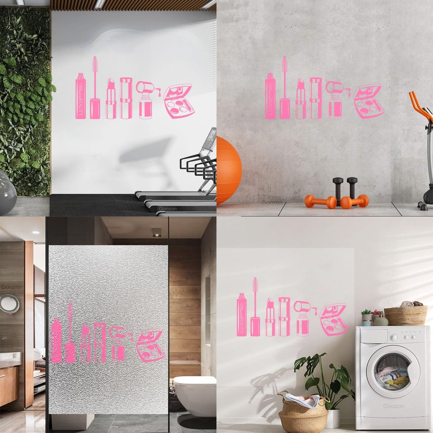 Mural And Wall Vinyl Decal Beauty Salon Mascara Stylist Woman Waterproof