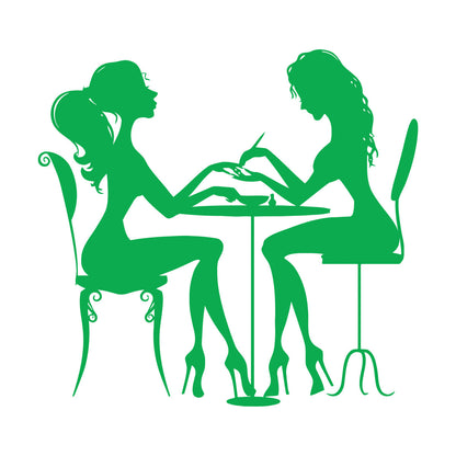 Wall Stickers Paster Paper Beauty Salon Nail Hair Spa Woman Girl It Won'T Fall Off