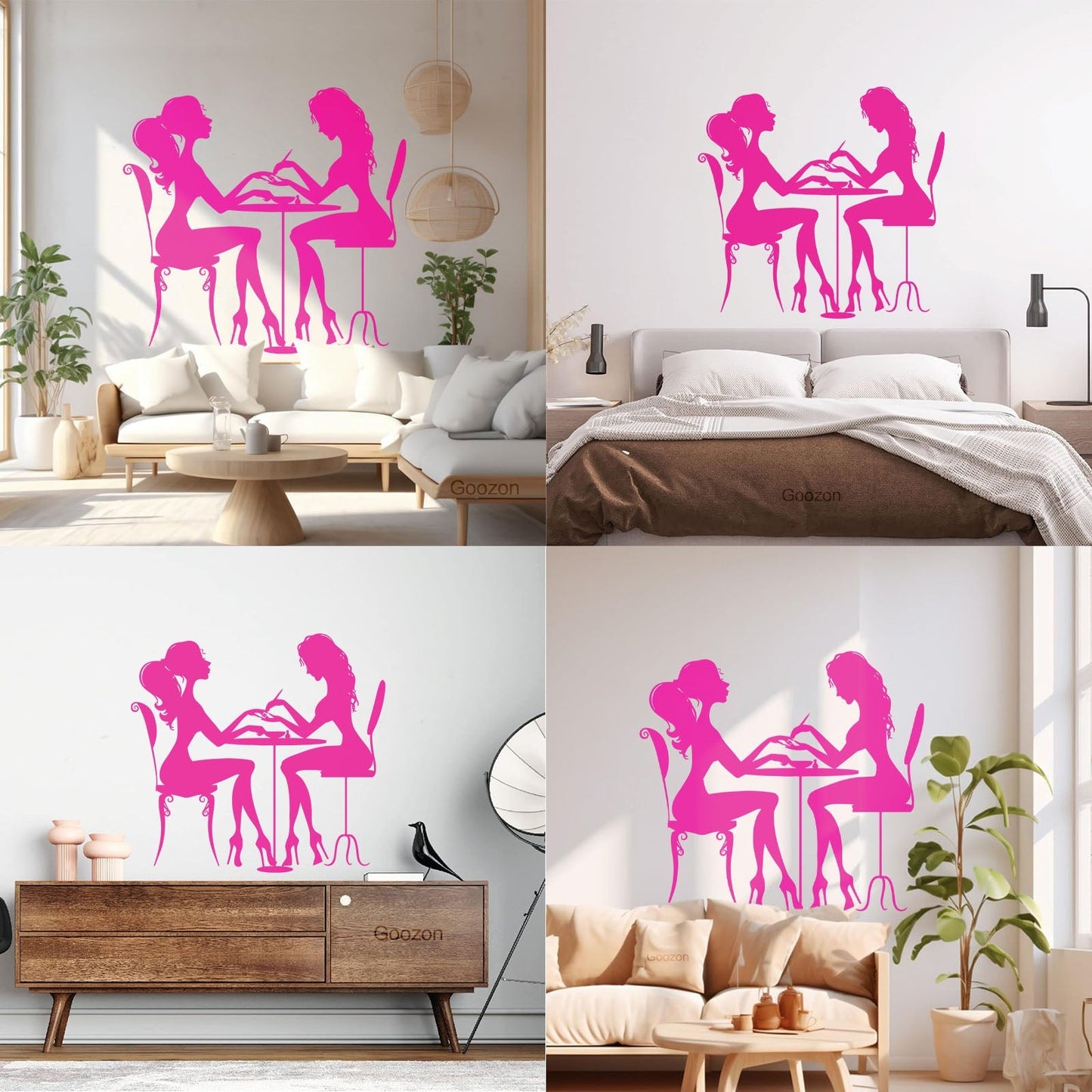 Wall Stickers Paster Paper Beauty Salon Nail Hair Spa Woman Girl It Won'T Fall Off
