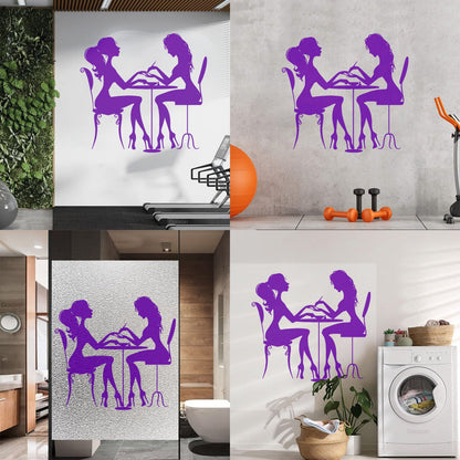 Wall Stickers Paster Paper Beauty Salon Nail Hair Spa Woman Girl It Won'T Fall Off