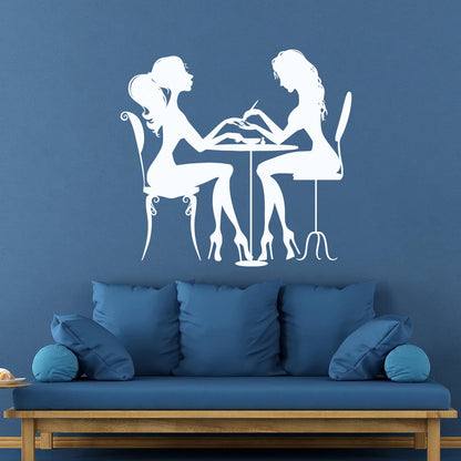 Wall Stickers Paster Paper Beauty Salon Nail Hair Spa Woman Girl It Won'T Fall Off
