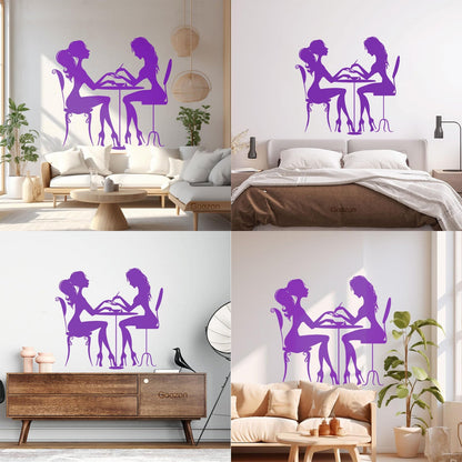 Wall Stickers Paster Paper Beauty Salon Nail Hair Spa Woman Girl It Won'T Fall Off