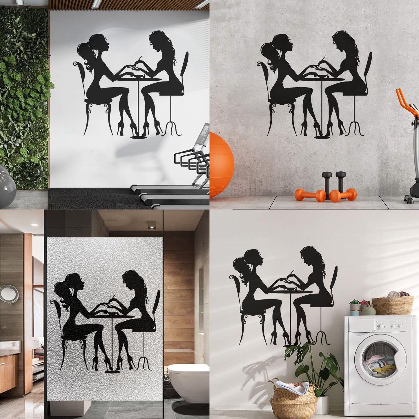 Wall Stickers Paster Paper Beauty Salon Nail Hair Spa Woman Girl It Won'T Fall Off