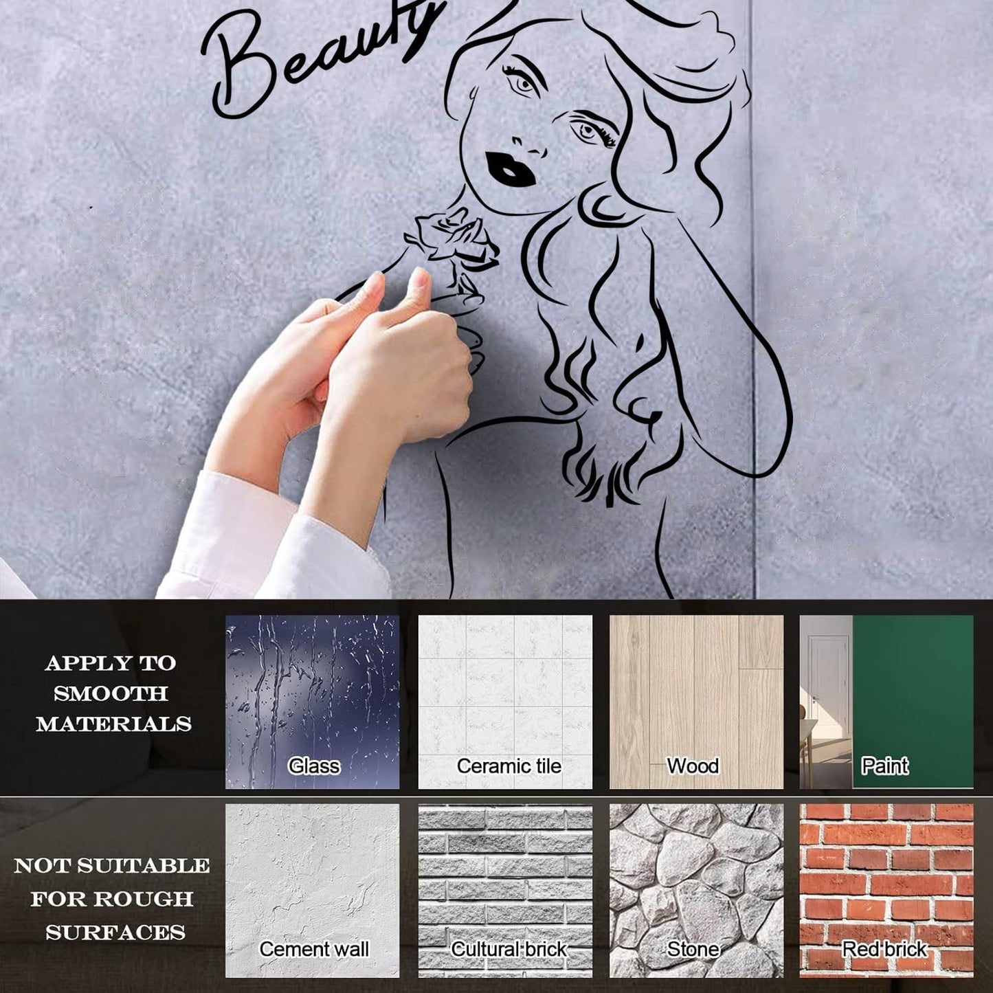 Wall Vinyl Sticker Decor Beauty Salon Pretty Woman Personalized Customization