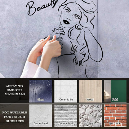 Wall Vinyl Sticker Decor Beauty Salon Pretty Woman Personalized Customization