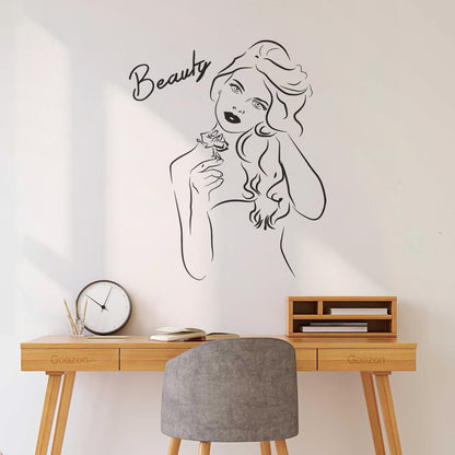 Wall Vinyl Sticker Decor Beauty Salon Pretty Woman Personalized Customization