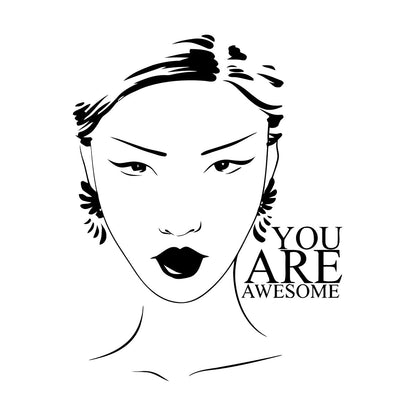 Beauty Salon Quote Woman Girl Inspiration Wall Stickers Art Decoration