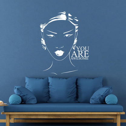 Beauty Salon Quote Woman Girl Inspiration Wall Stickers Art Decoration