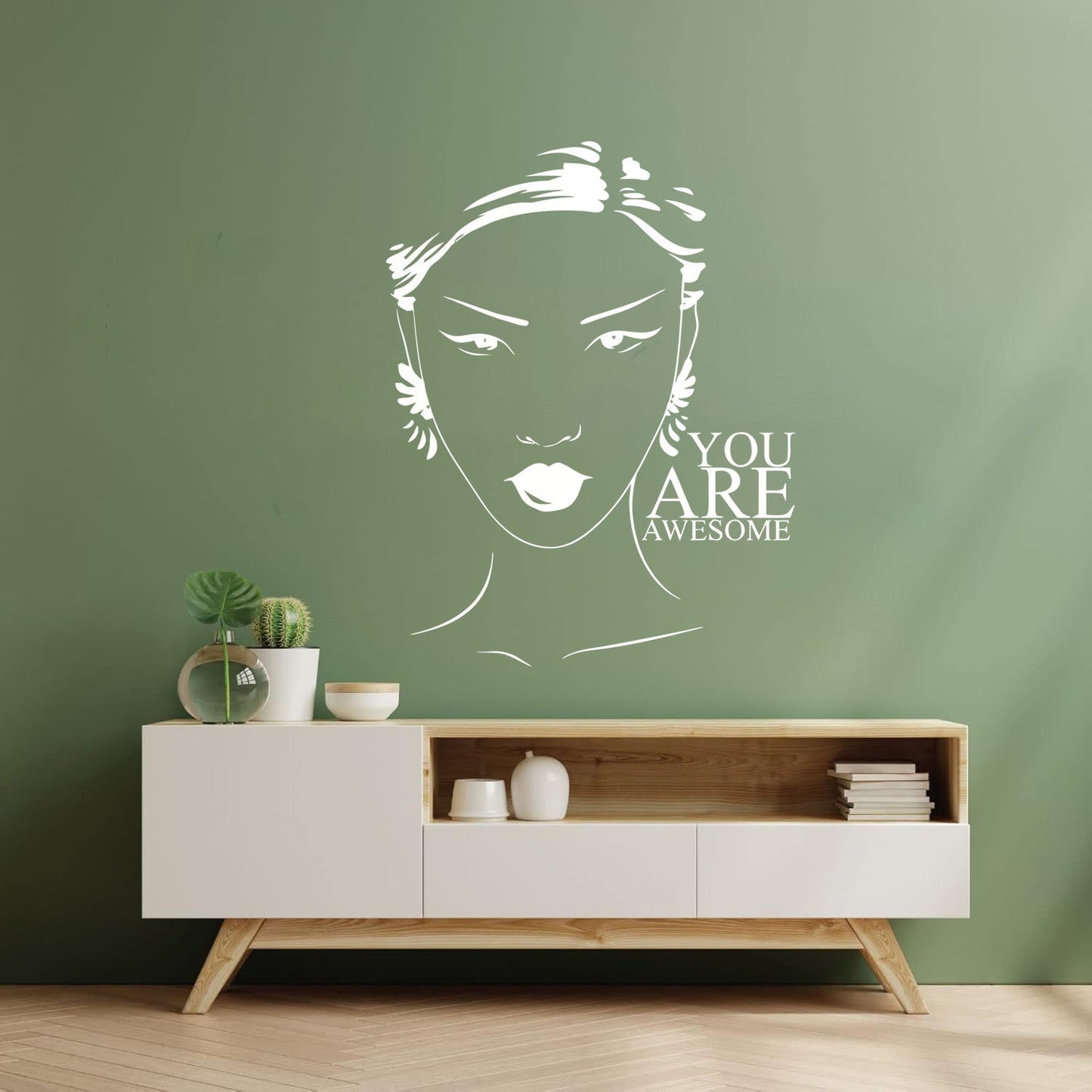 Beauty Salon Quote Woman Girl Inspiration Wall Stickers Art Decoration